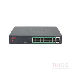 ONV H3016PS 16 Port Gigabit PoE+ With 2 Port Gigabit Uplink